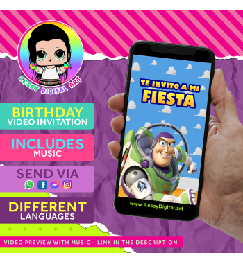 Toy story Video invitation for birthday party, ready in 24 hours.