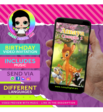 Bambi Video Invitation - Invitación digital