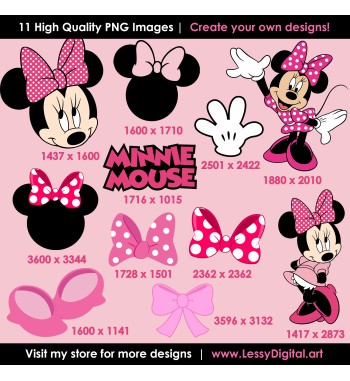 Minnie mouse png digital papers clipart fondos de mimi fiesta de cumpleaños mini rosa