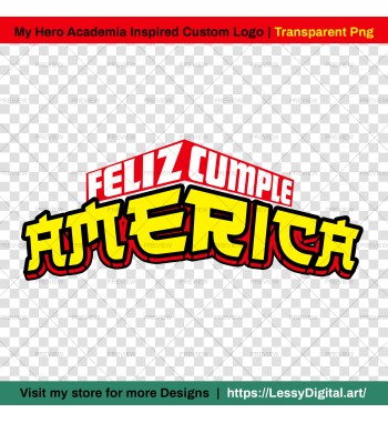 my hero academia custom logo inspired transparent background png file