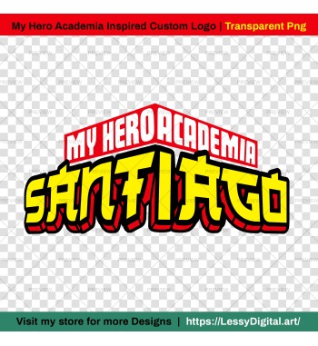 my hero academia custom logo inspired transparent background png file