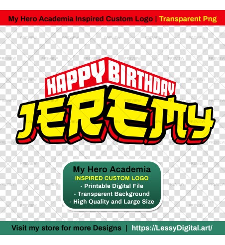 my hero academia custom logo inspired transparent background png file